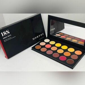 Morphe 18S Sunset Eyeshadow Palette Vibrant Colors